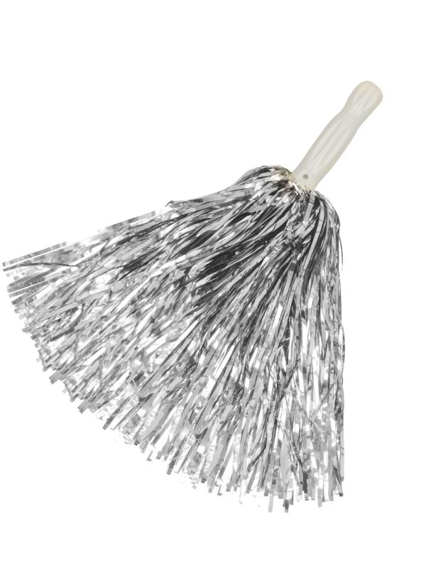 Cheerleader Pompoms Zilver Set Dames