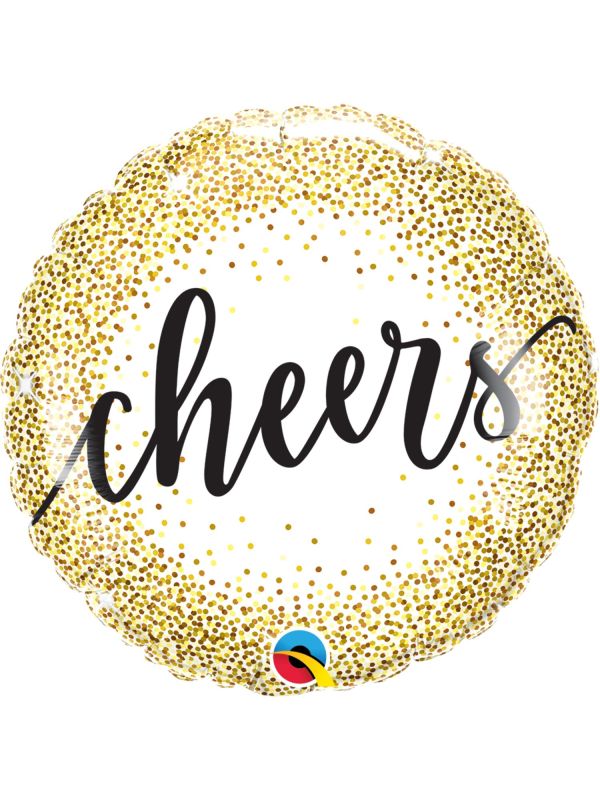 Cheers Feestelijke Folieballon Goud