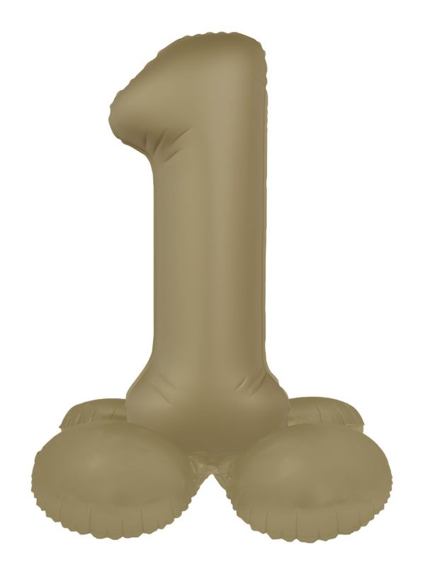 Cijfer 1 Folieballon Staand Goud 41 cm