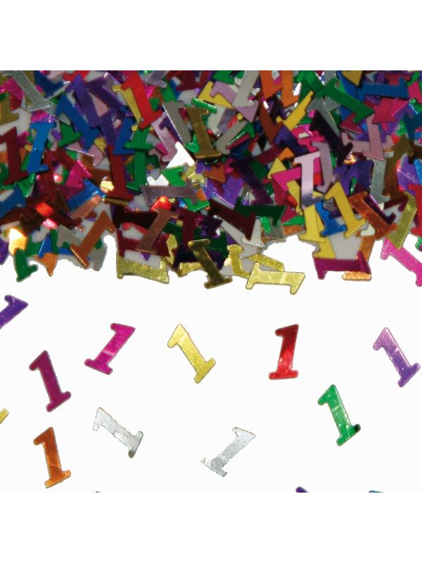 Cijfer 1 Tafeldecoratie Sierconfetti Verjaardag