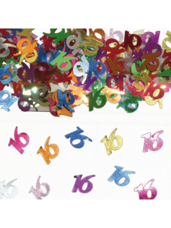 Cijfer 16 Tafeldecoratie Sierconfetti Verjaardag