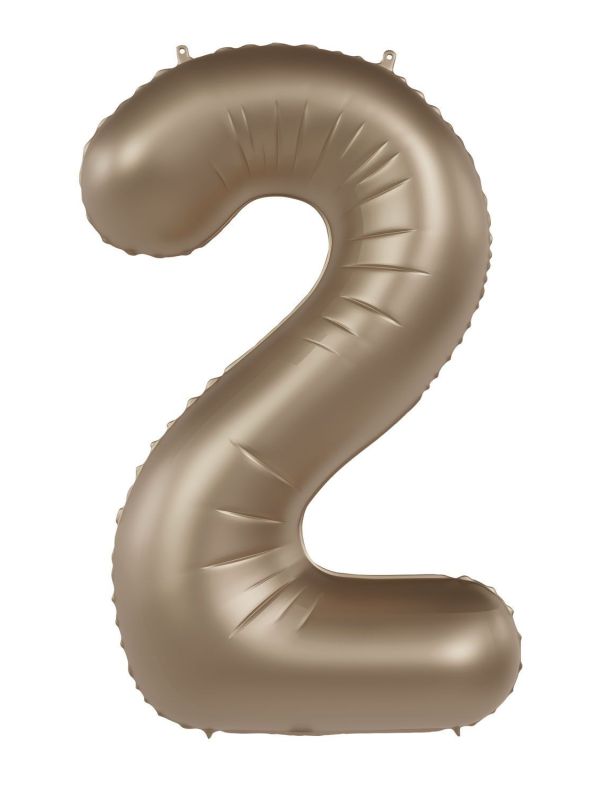 Cijfer 2 Folieballon Goud 86 cm
