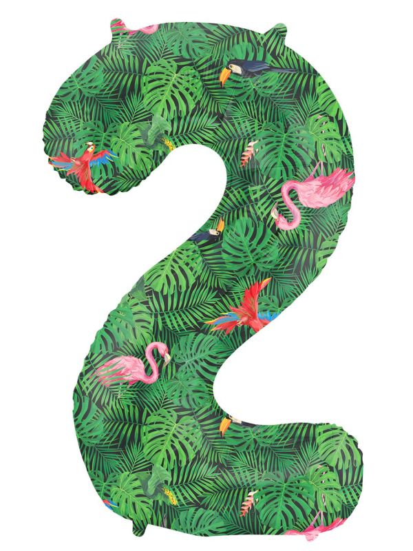 Cijfer 2 Jungle Folieballon