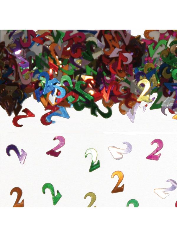 Cijfer 2 Tafeldecoratie Sierconfetti Verjaardag