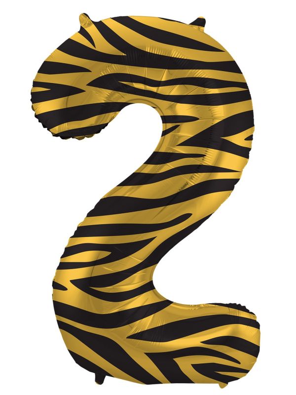 Cijfer 2 Tiger Chic Folieballon