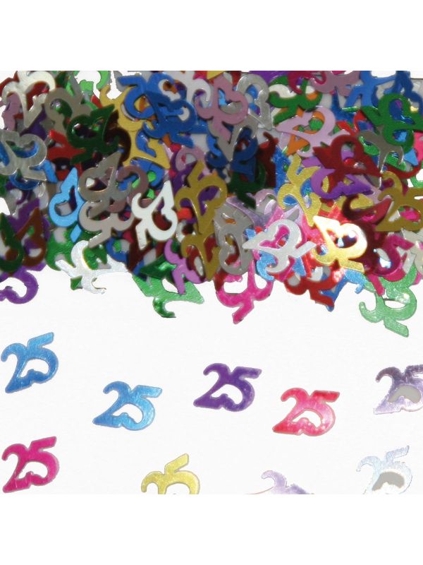 Cijfer 25 Tafeldecoratie Sierconfetti Verjaardag