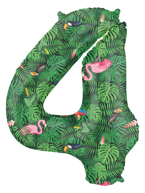 Cijfer 4 Jungle Folieballon