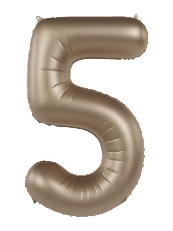Cijfer 5 Folieballon Goud 86 cm