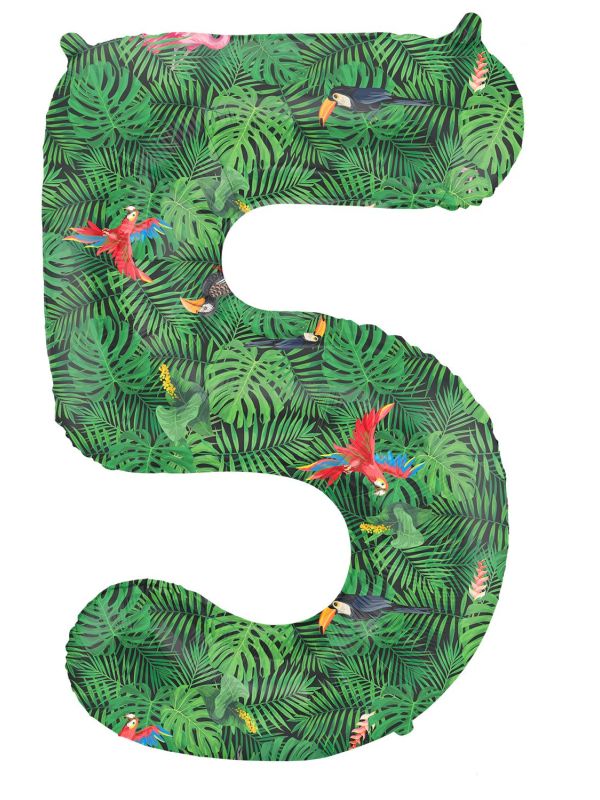 Cijfer 5 Jungle Folieballon