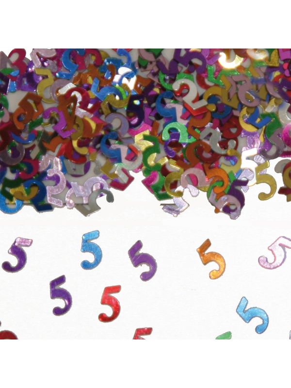 Cijfer 5 Tafeldecoratie Sierconfetti Verjaardag