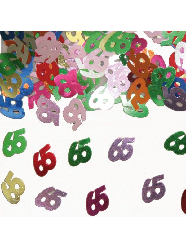 Cijfer 65 Tafeldecoratie Sierconfetti Verjaardag