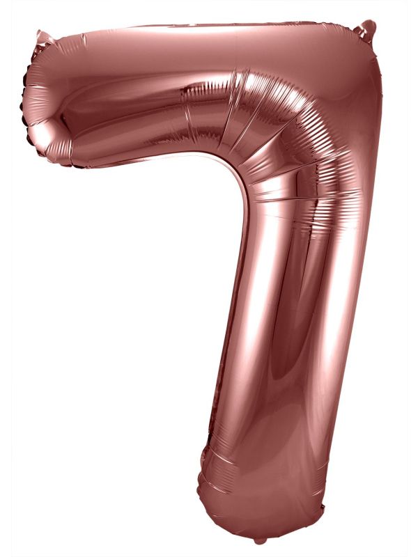 Cijfer 7 Bronzen Folieballon 86cm