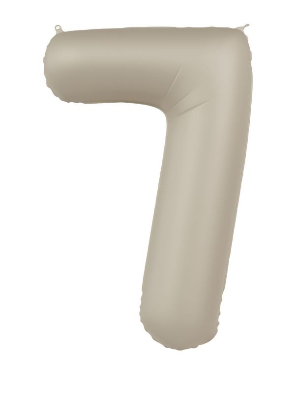 Cijfer 7 Folieballon Crème Wit 86 cm