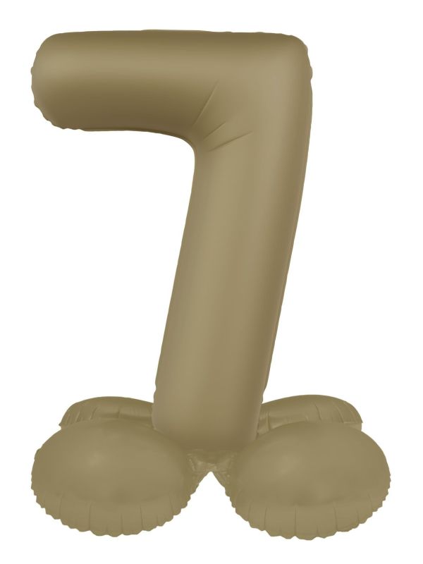 Cijfer 7 Folieballon Staand Goud 41 cm