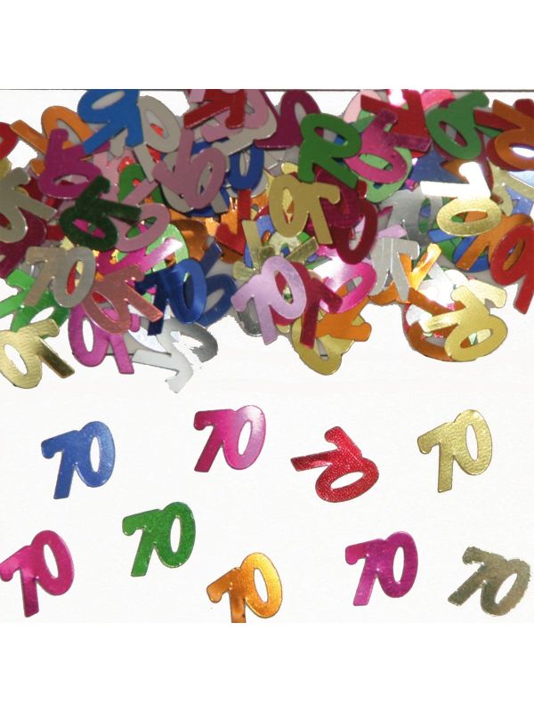 Cijfer 70 Tafeldecoratie Sierconfetti Verjaardag
