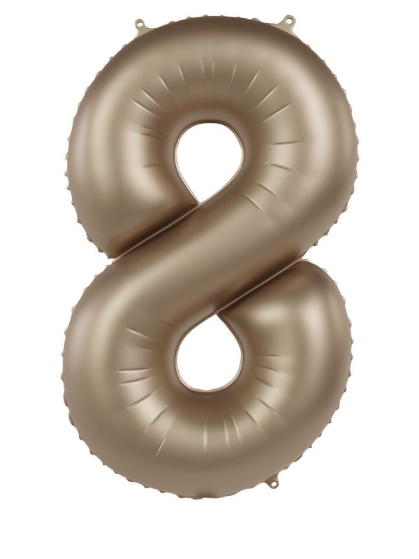 Cijfer 8 Folieballon Goud 86 cm