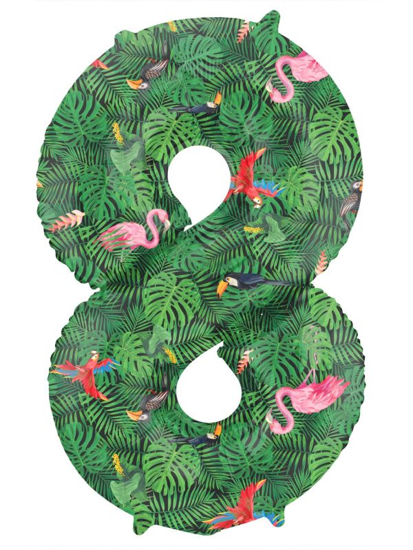 Cijfer 8 Jungle Folieballon