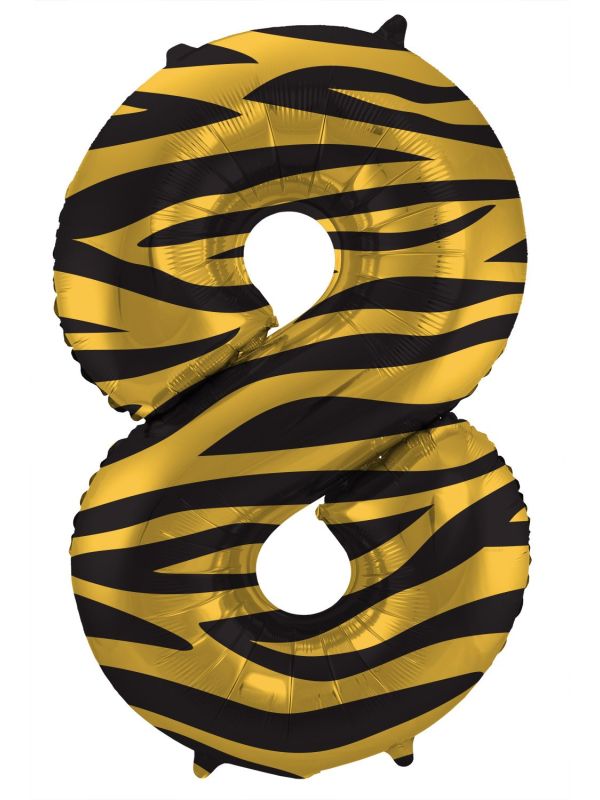 Cijfer 8 Tiger Chic Folieballon