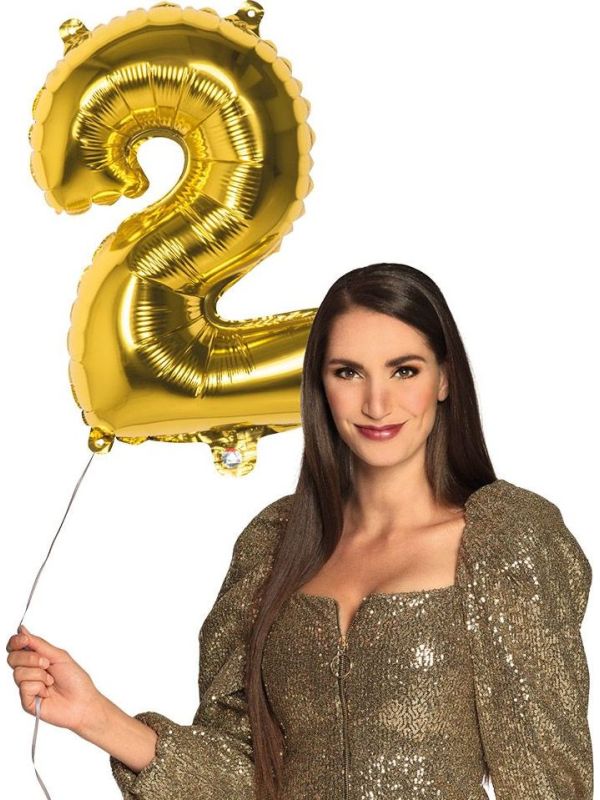 Cijferballon 2 Goud