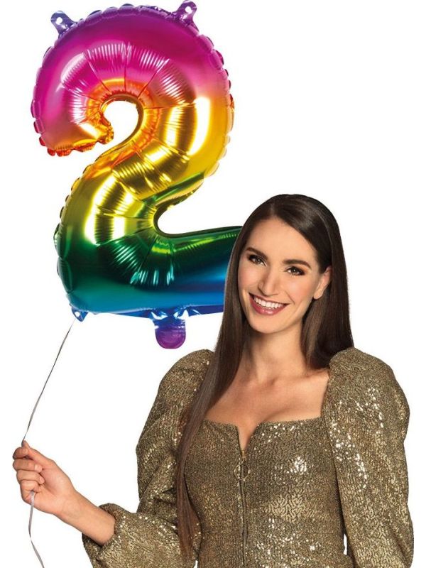 Cijferballon 2 Regenboog