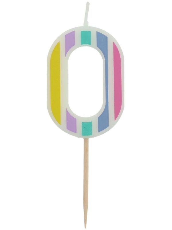 Cijferkaars 0 Pastel Vibes Meerkleurig