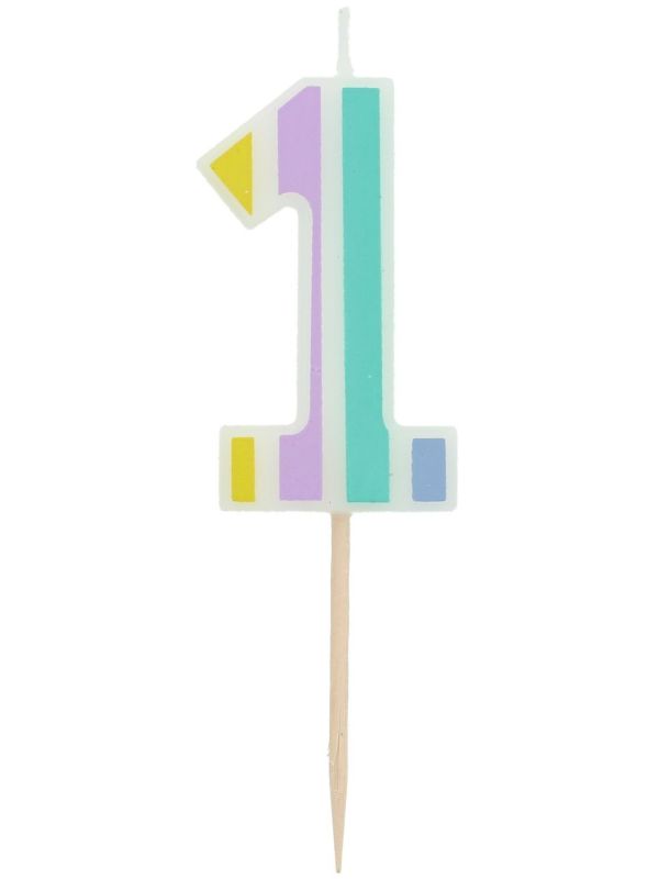 Cijferkaars 1 Pastel Vibes Meerkleurig