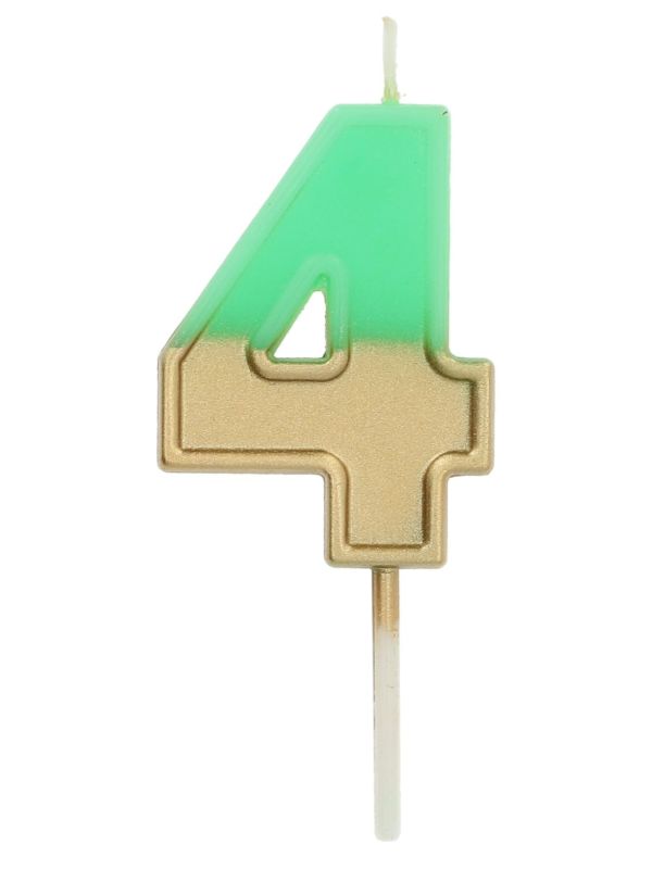 Cijferkaars 4 Fade Groen Goud