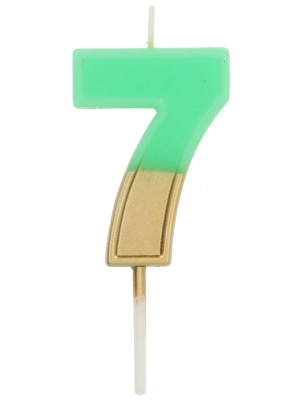 Cijferkaars 7 Fade Groen Goud