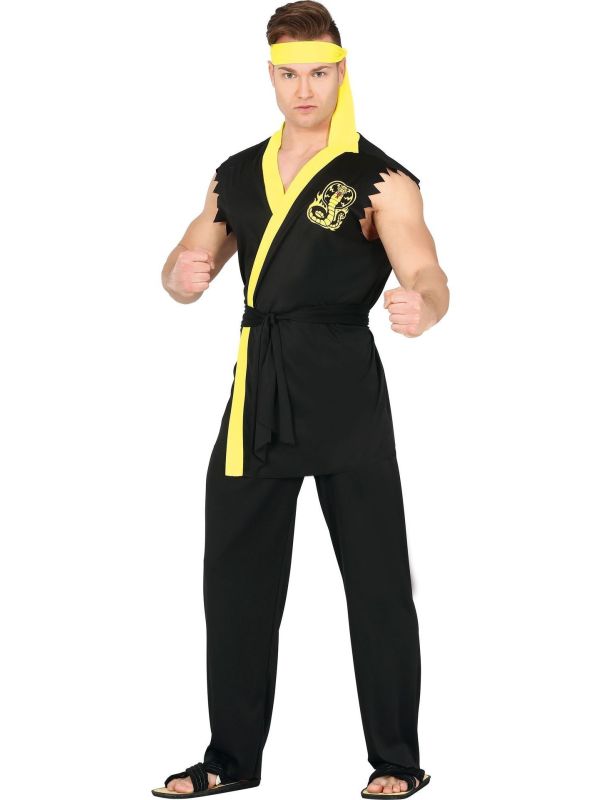 Cobra Kai Slangen Vechter Karate Kostuum Man