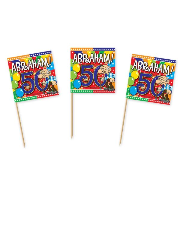 Cocktail Prikkers 50 Jaar Abraham 50 Stuks