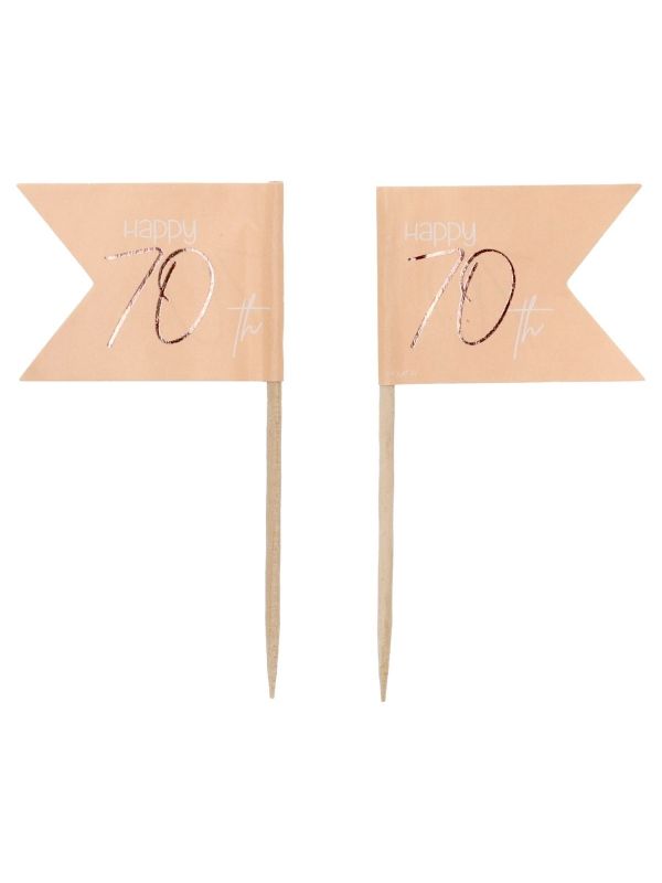 Cocktail Prikkers Lush Blush 70 Jaar 36 Stuks