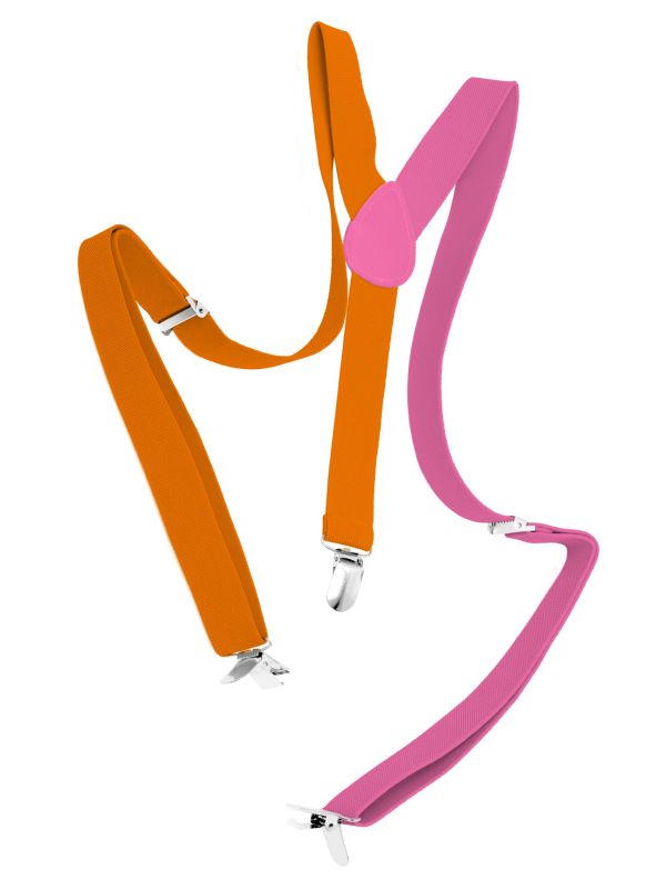 Colorblock Bretels Oranje Roze