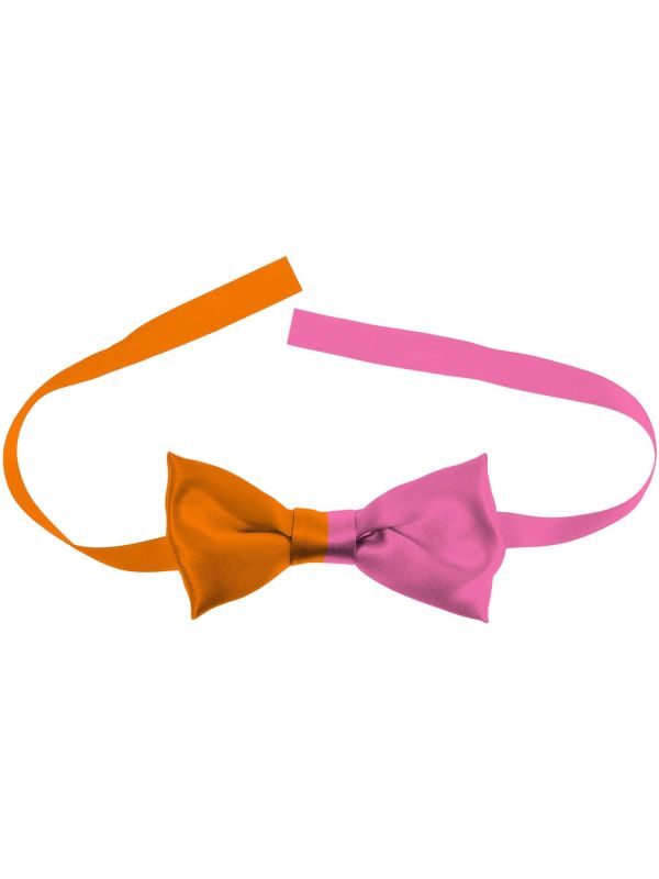Colorblock Vlinderstrik Oranje Roze