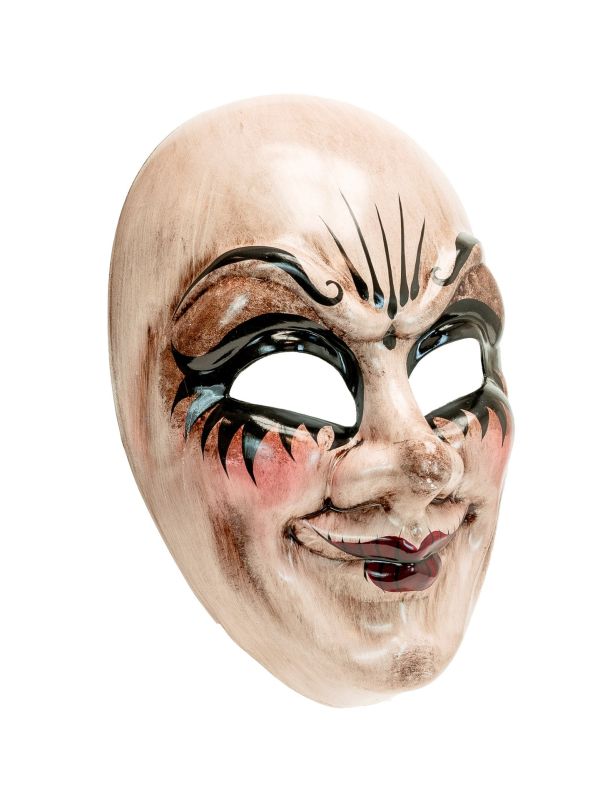 Commedia Dell'arte Griezelig Masker Bruin