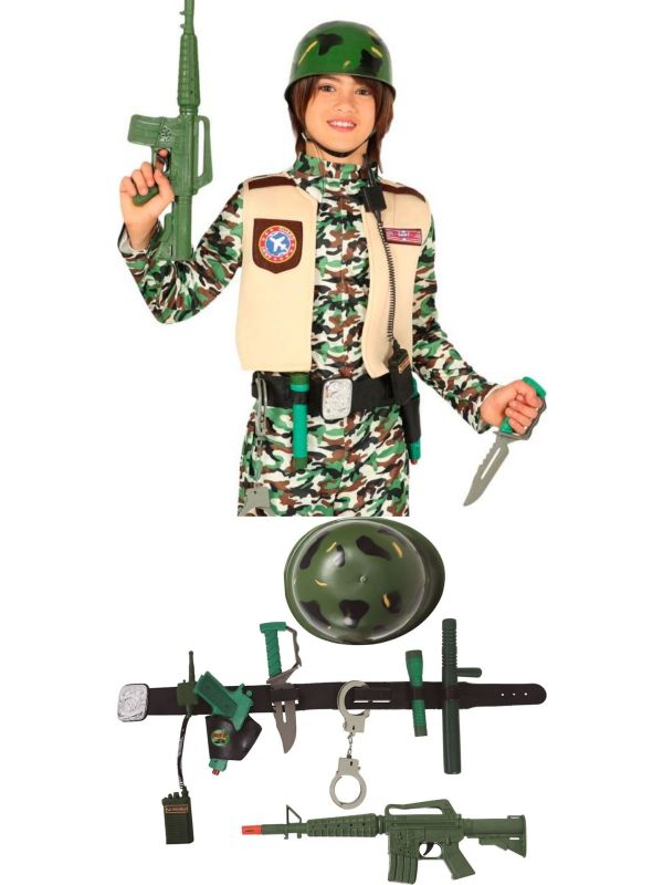 Complete Soldaat Accessoire set Kind