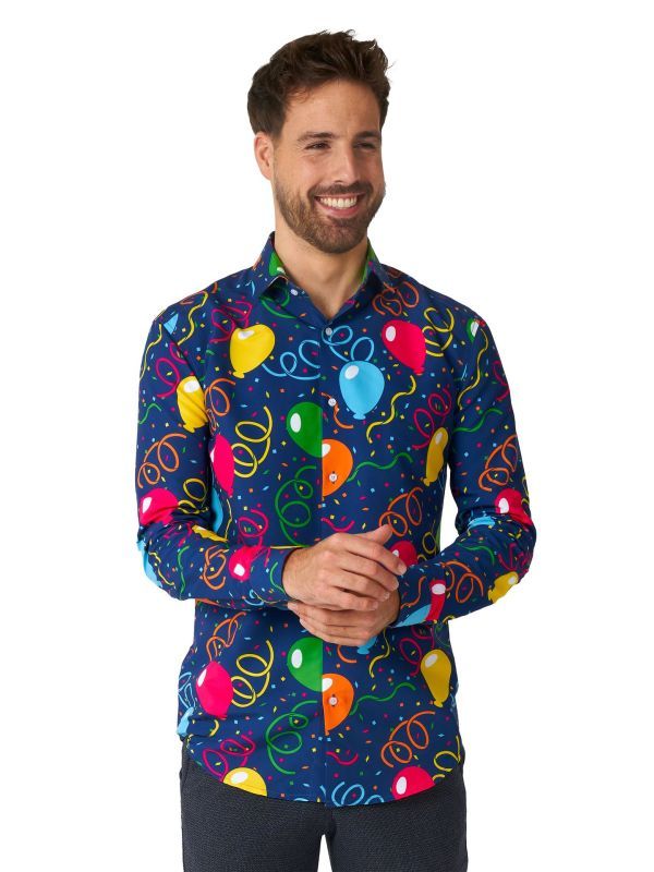 Confetti Ballonnen Blouse Heren
