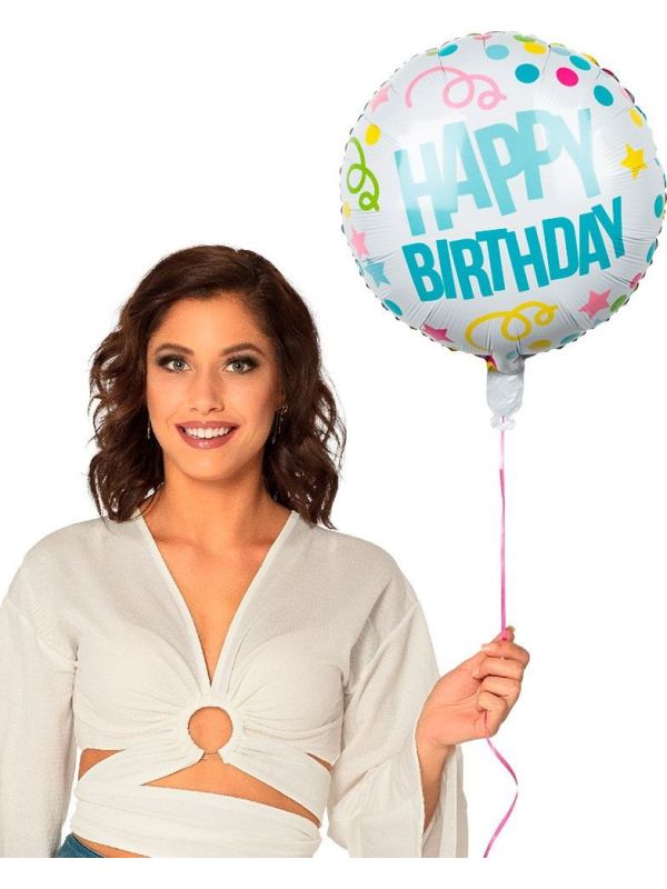 Confetti Happy Birthday Folie Ballon