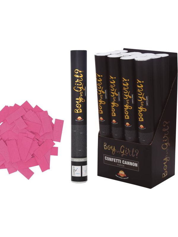 Confetti Kanon Gender Reveal Roze 40cm