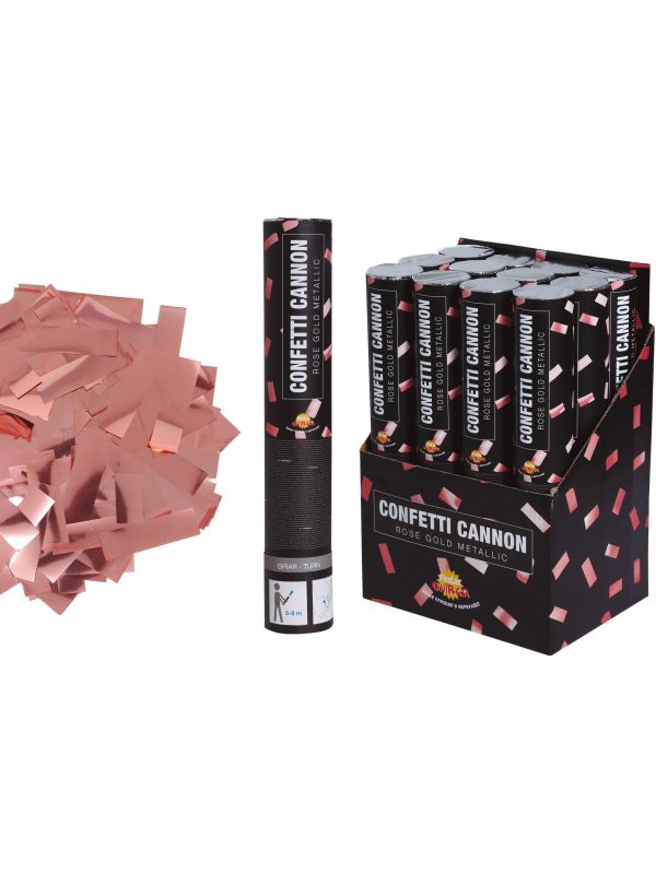 Confetti Kanon Metallic Roze 30cm