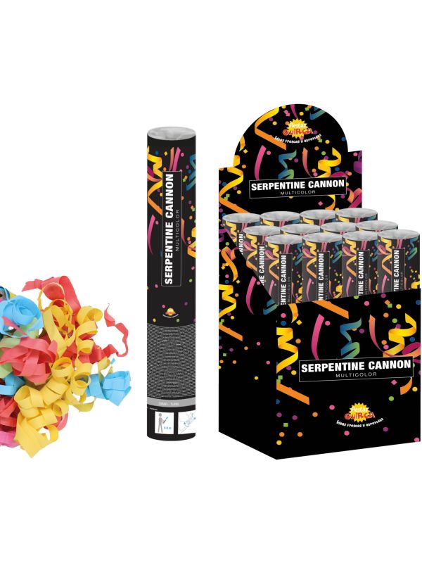 Confetti Kanon Serpentine Meerkleurig 30cm