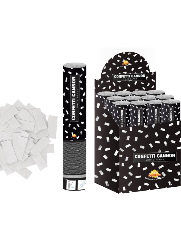 Confetti Kanon Wit 40cm