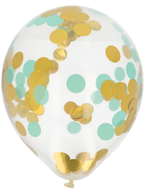 Confettiballonnen Goud Mint