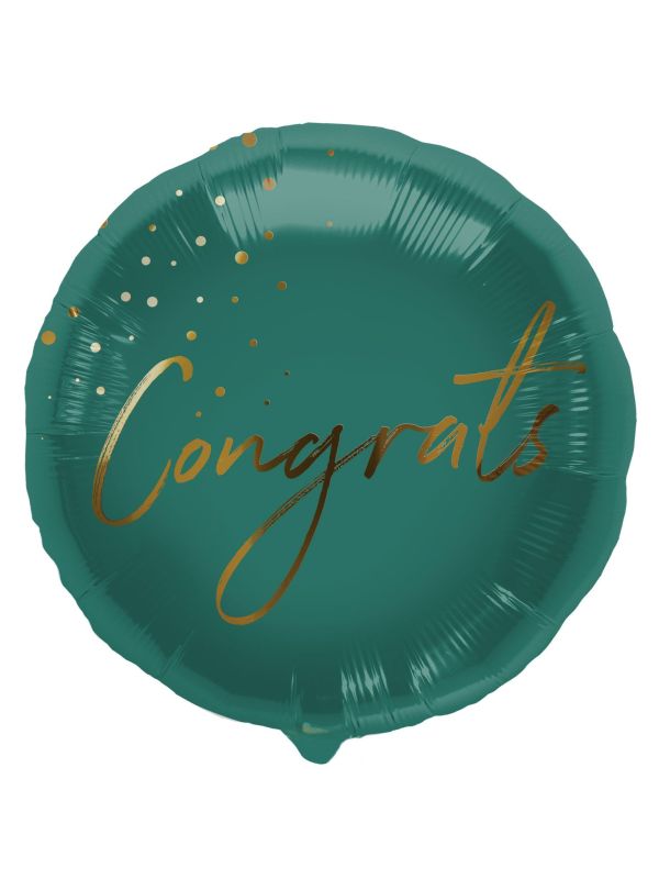 Congrats Verjaardag Folieballon Groen