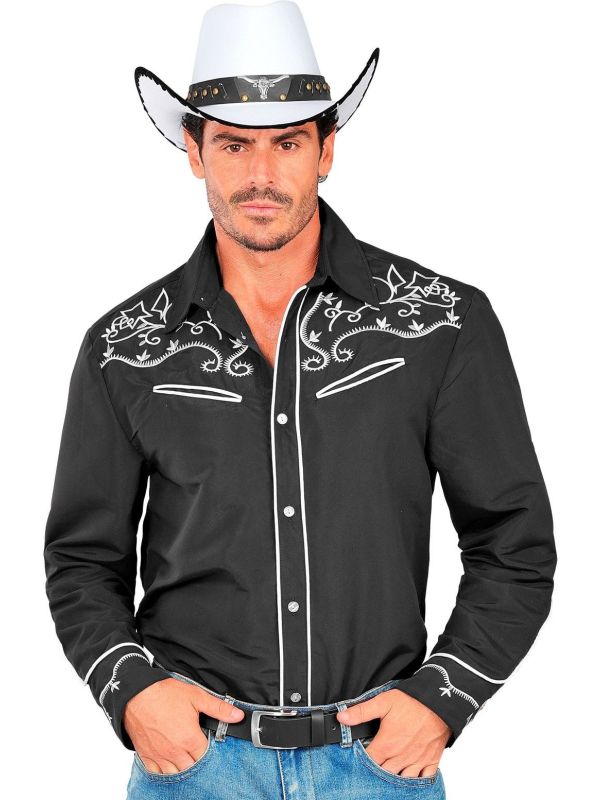 Cowboy Overhemd Zwart Heren