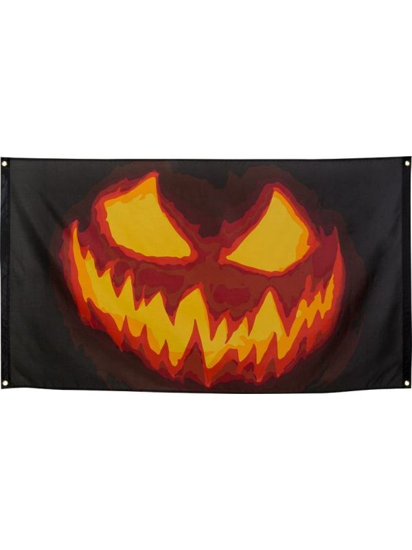 Creepy Pumpkin Halloween Thema Vlag