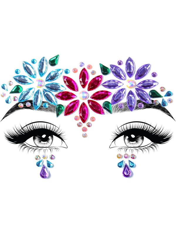 Dahlia Gezicht Jewel Stickers