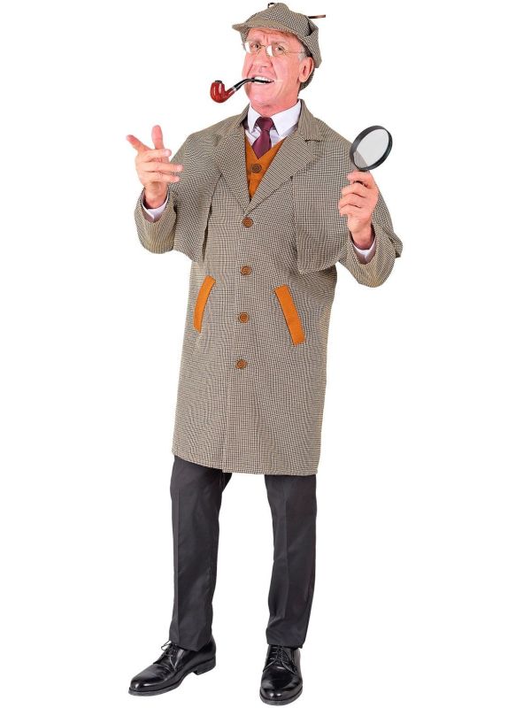 Detective Kostuum Grijs Heren