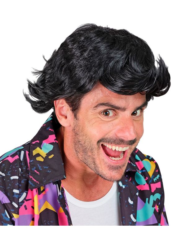 Detective Pruik Zwart Heren