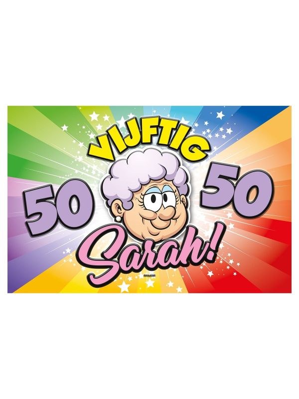 Deurbord 50 Jaar Sarah Regenboog