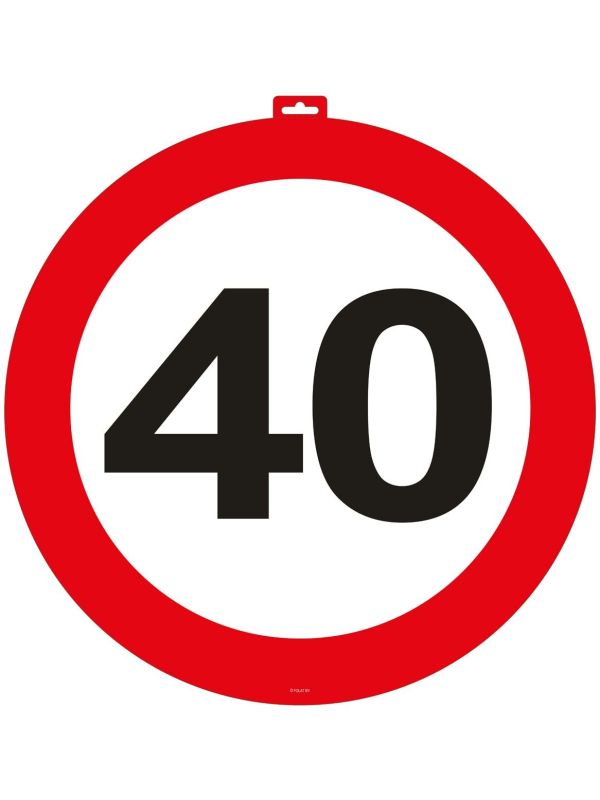 Deurbord Verkeersbord 40 Jaar